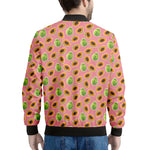 Cute Papaya Pattern Print Men's Bomber Jacket
