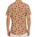 Cute Papaya Pattern Print Men's Deep V-Neck Shirt