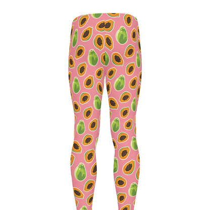 Cute Papaya Pattern Print Men's leggings