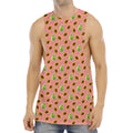 Cute Papaya Pattern Print Men's Muscle Tank Top
