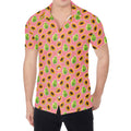 Cute Papaya Pattern Print Men's Shirt