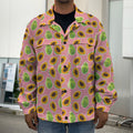 Cute Papaya Pattern Print Men's Shirt Jacket