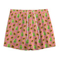 Cute Papaya Pattern Print Mesh Shorts