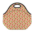 Cute Papaya Pattern Print Neoprene Lunch Bag