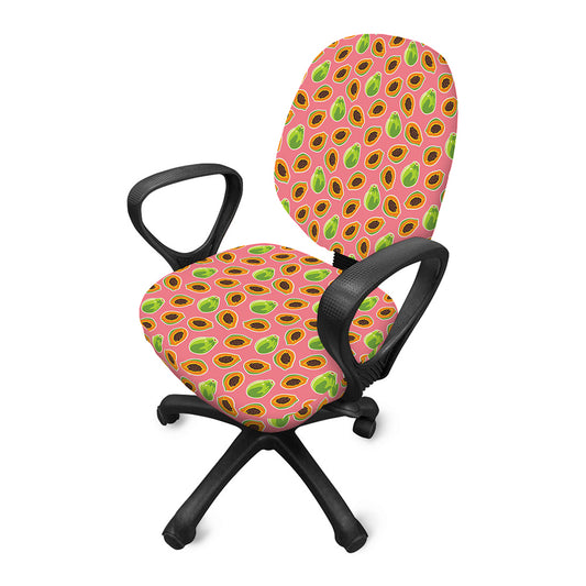 Cute Papaya Pattern Print Office Chair Cover