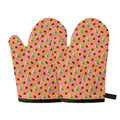 Cute Papaya Pattern Print Oven Mitts