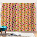Cute Papaya Pattern Print Pencil Pleat Curtains