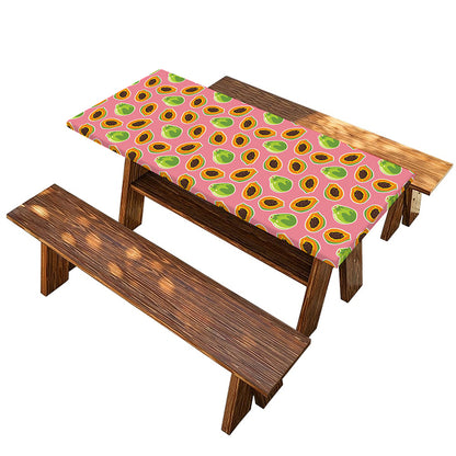 Cute Papaya Pattern Print Picnic Table Cover