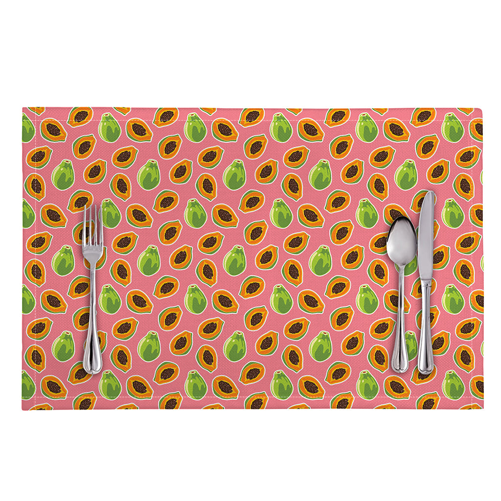 Cute Papaya Pattern Print Placemat
