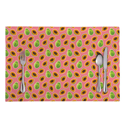 Cute Papaya Pattern Print Placemat