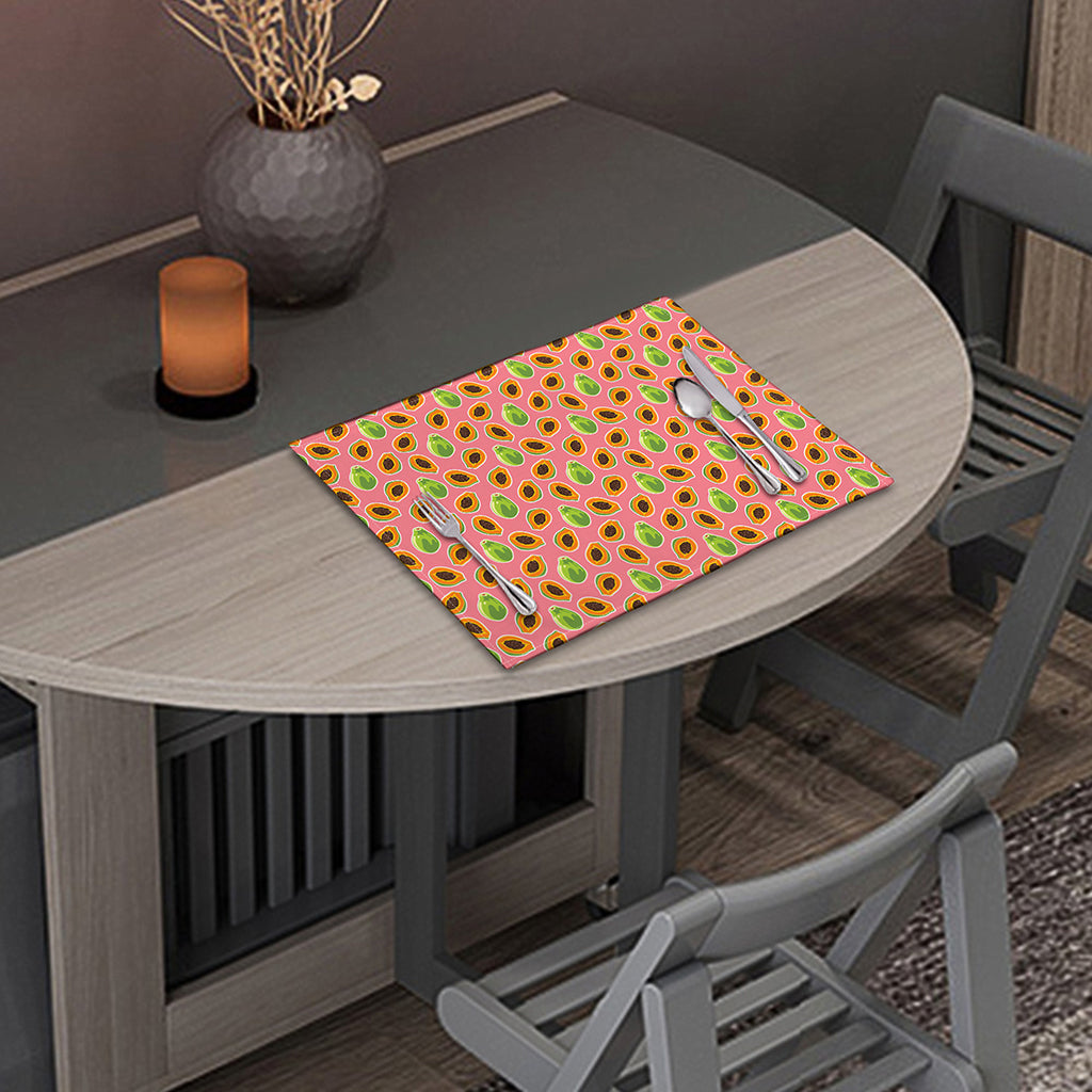 Cute Papaya Pattern Print Placemat