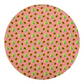 Cute Papaya Pattern Print Round Blanket