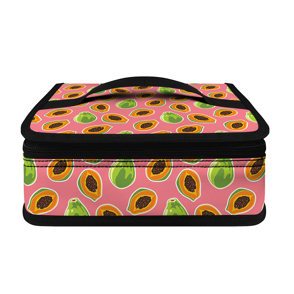 Cute Papaya Pattern Print Small Lunch Bag