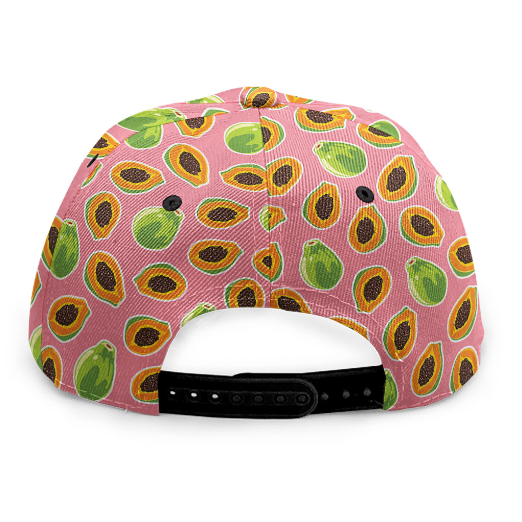 Cute Papaya Pattern Print Snapback Cap