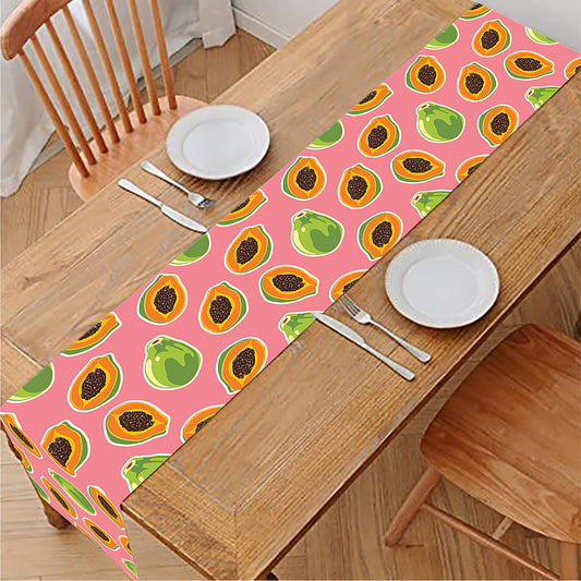 Cute Papaya Pattern Print Table Runner