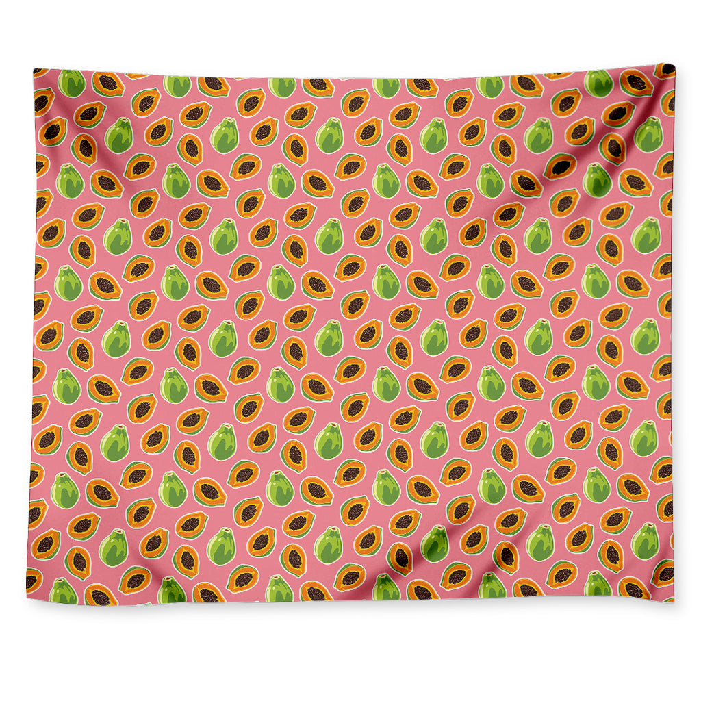 Cute Papaya Pattern Print Tapestry