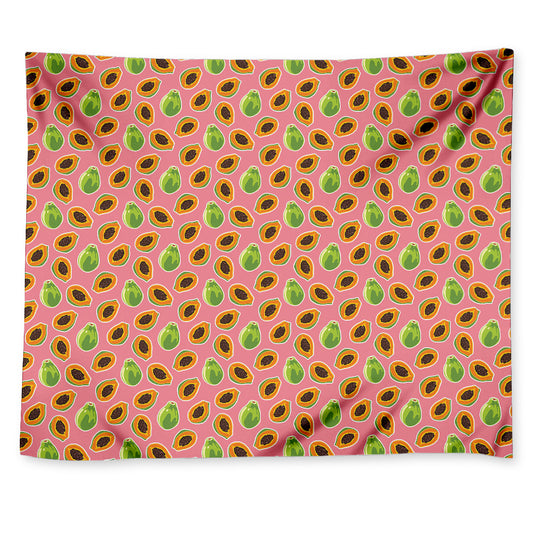 Cute Papaya Pattern Print Tapestry