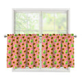 Cute Papaya Pattern Print Tier Curtains