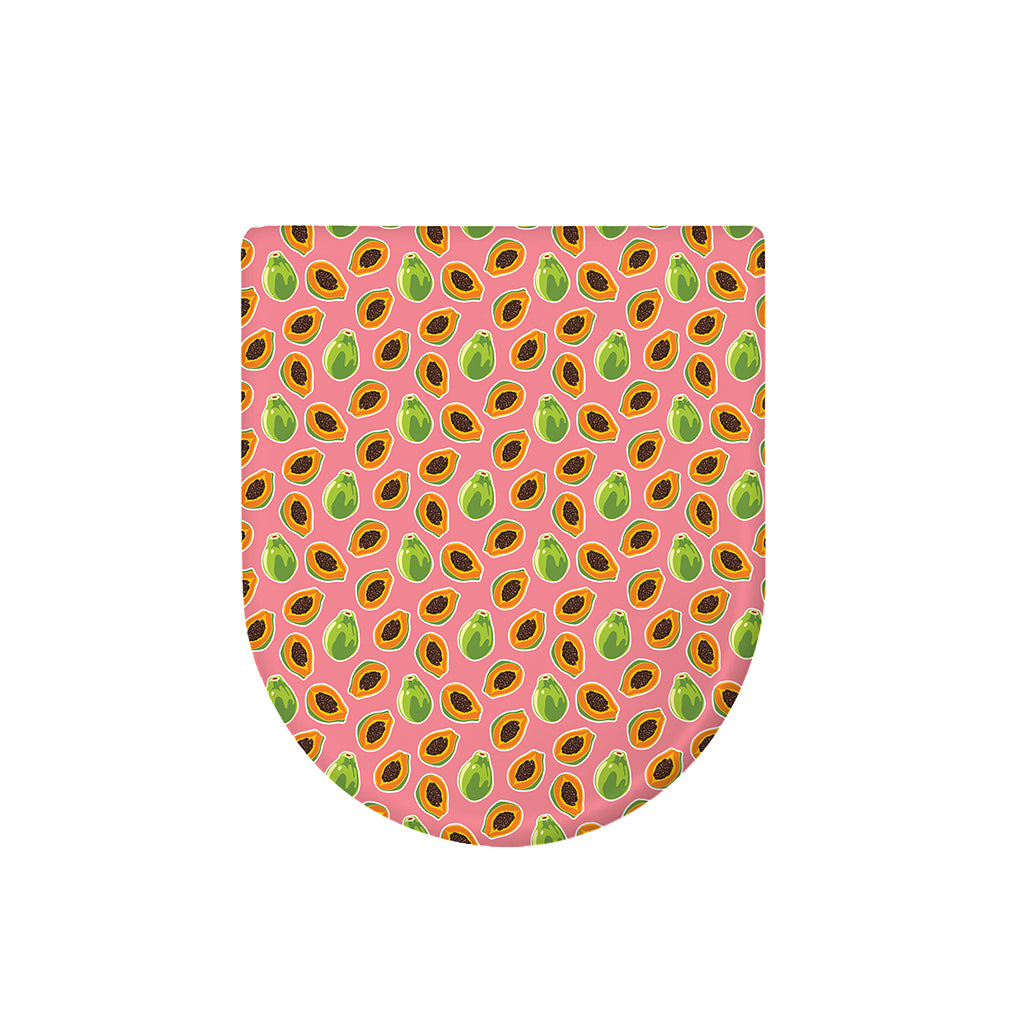 Cute Papaya Pattern Print Toilet Lid Cover