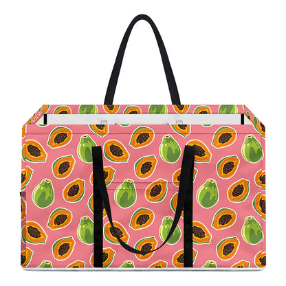 Cute Papaya Pattern Print Utility Tote Bag