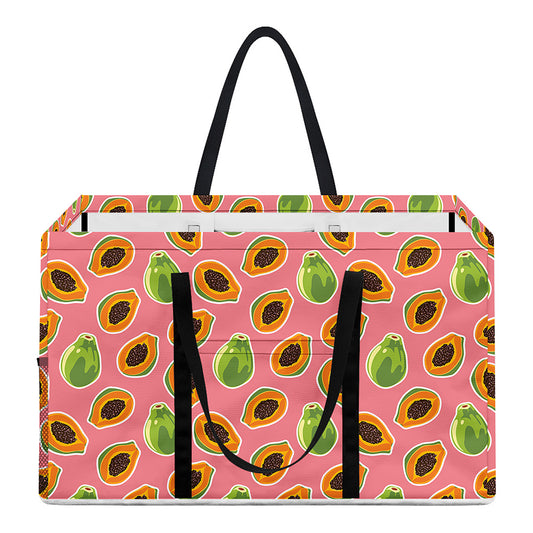 Cute Papaya Pattern Print Utility Tote Bag