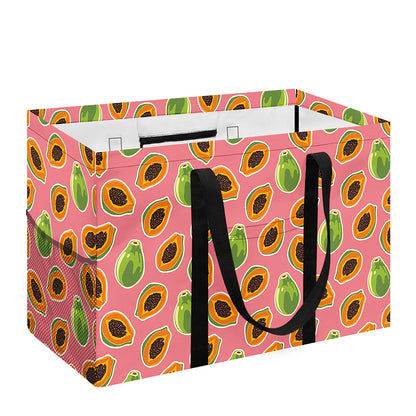 Cute Papaya Pattern Print Utility Tote Bag