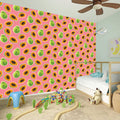 Cute Papaya Pattern Print Wall Sticker