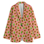 Cute Papaya Pattern Print Women's Blazer
