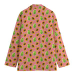 Cute Papaya Pattern Print Women's Blazer