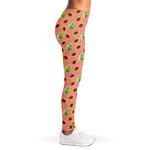 Cute Papaya Pattern Print Women's Leggings