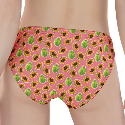 Cute Papaya Pattern Print Women's Panties