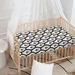 Cute Penguin Face Pattern Print Baby Crib Sheet