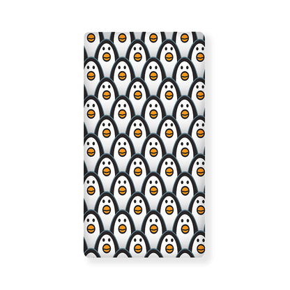 Cute Penguin Face Pattern Print Baby Crib Sheet