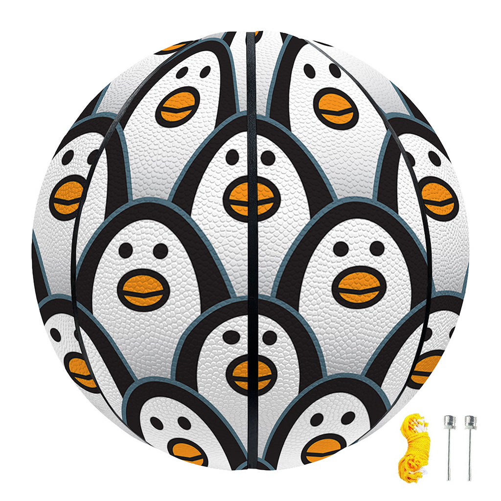Cute Penguin Face Pattern Print Basketball