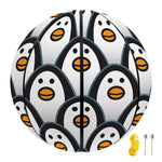 Cute Penguin Face Pattern Print Basketball