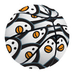 Cute Penguin Face Pattern Print Basketball