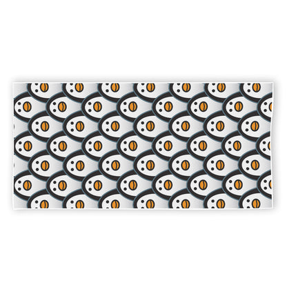Cute Penguin Face Pattern Print Beach Towel