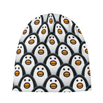 Cute Penguin Face Pattern Print Beanie