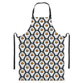 Cute Penguin Face Pattern Print Bib Apron With Pocket