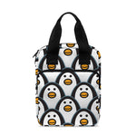 Cute Penguin Face Pattern Print Bible Tote Bag