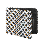 Cute Penguin Face Pattern Print Bifold Wallet