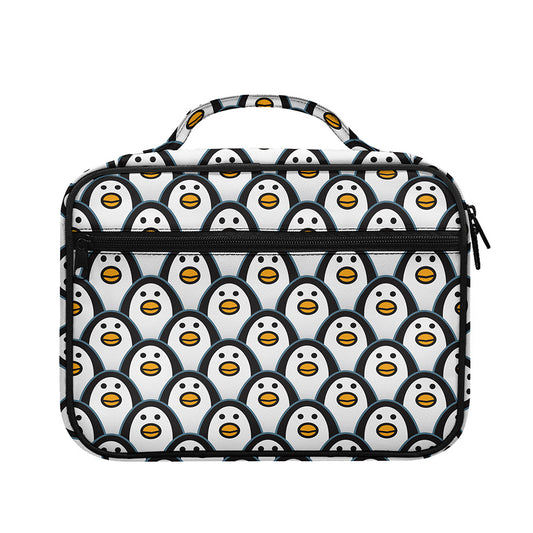 Cute Penguin Face Pattern Print Briefcase Bible Bag