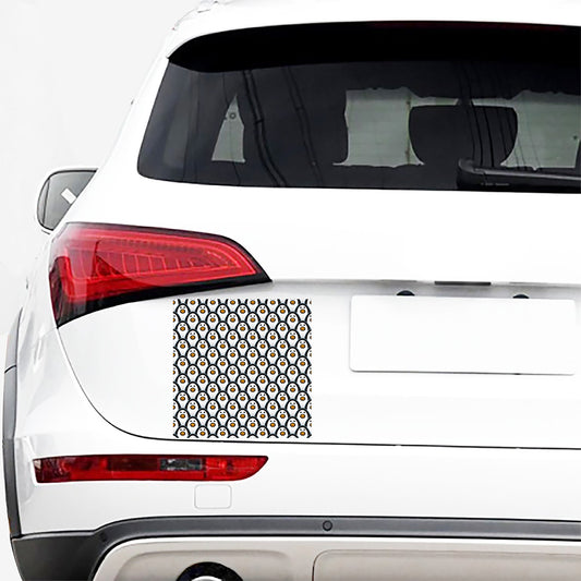 Cute Penguin Face Pattern Print Car Sticker