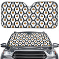 Cute Penguin Face Pattern Print Car Windshield Sun Shade