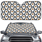 Cute Penguin Face Pattern Print Car Windshield Sun Shade