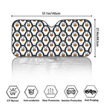 Cute Penguin Face Pattern Print Car Windshield Sun Shade