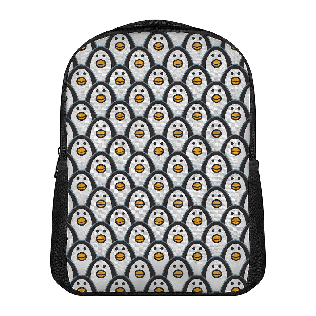 Cute Penguin Face Pattern Print Casual Backpack