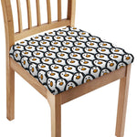 Cute Penguin Face Pattern Print Chair Cushion Cover