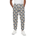 Cute Penguin Face Pattern Print Cotton Sweatpants