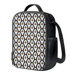 Cute Penguin Face Pattern Print Crossbody Lunch Bag
